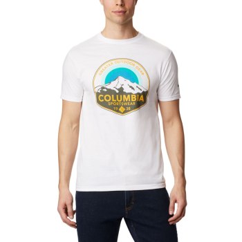 Columbia T-Shirt Heren, Rambler Wit, 80RZVFUYQ